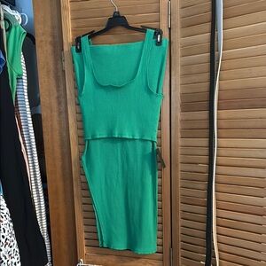 Lulu's Green Sheath Midi Dress for Cocktail Nights